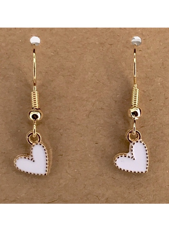 Fashion Jewelry Jewelry - 18k Gold Platted Petite Heart Dangle Earrings Fashion Jewelry